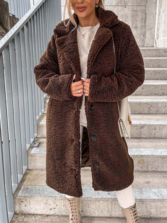 Women's Fluffy Coat Elegant Design