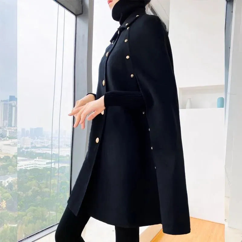 Warmes Winterponcho Für Damen - IdealeKleiden