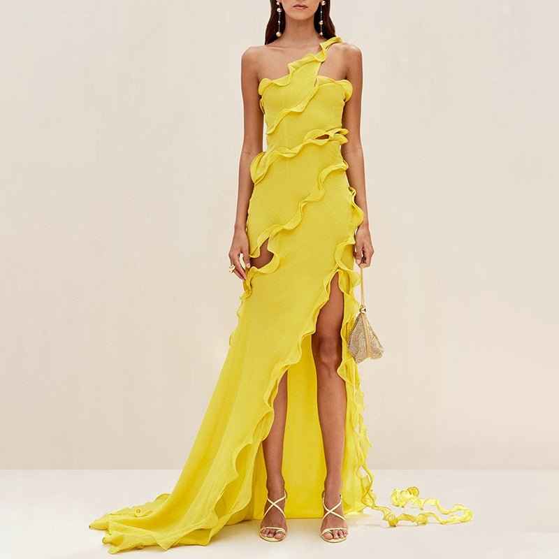 Sommerkleid Leicht Chiffon Maxikleid Elegant - IdealeKleiden