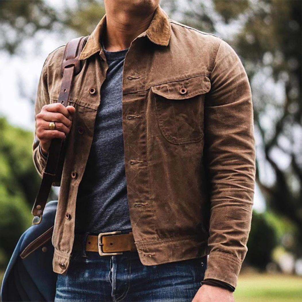 Herren Freizeitjacke Slim Fit Baumwolle - IdealeKleiden