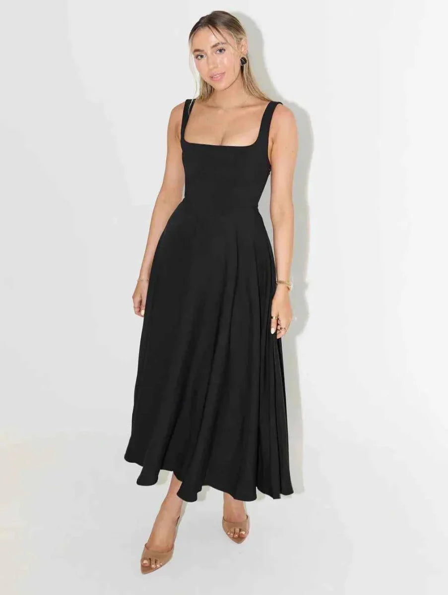 Midi Dress Elegant V-Neck High-Quality