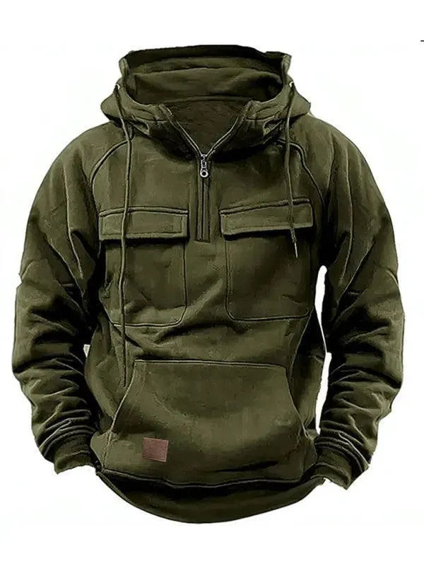 Men's Winter Jacket Warm Hooded Pockets