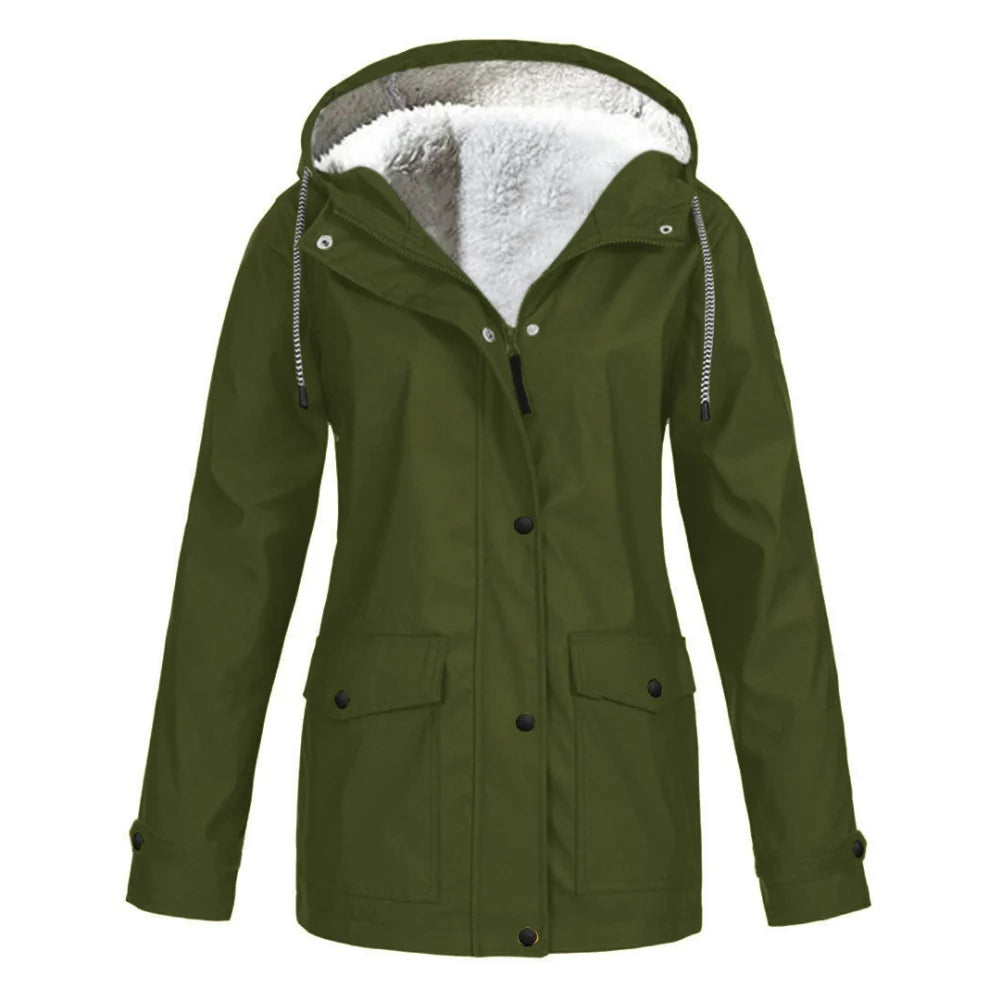 Winter Parka Jacket Faux Fur Lined Warm Insulated