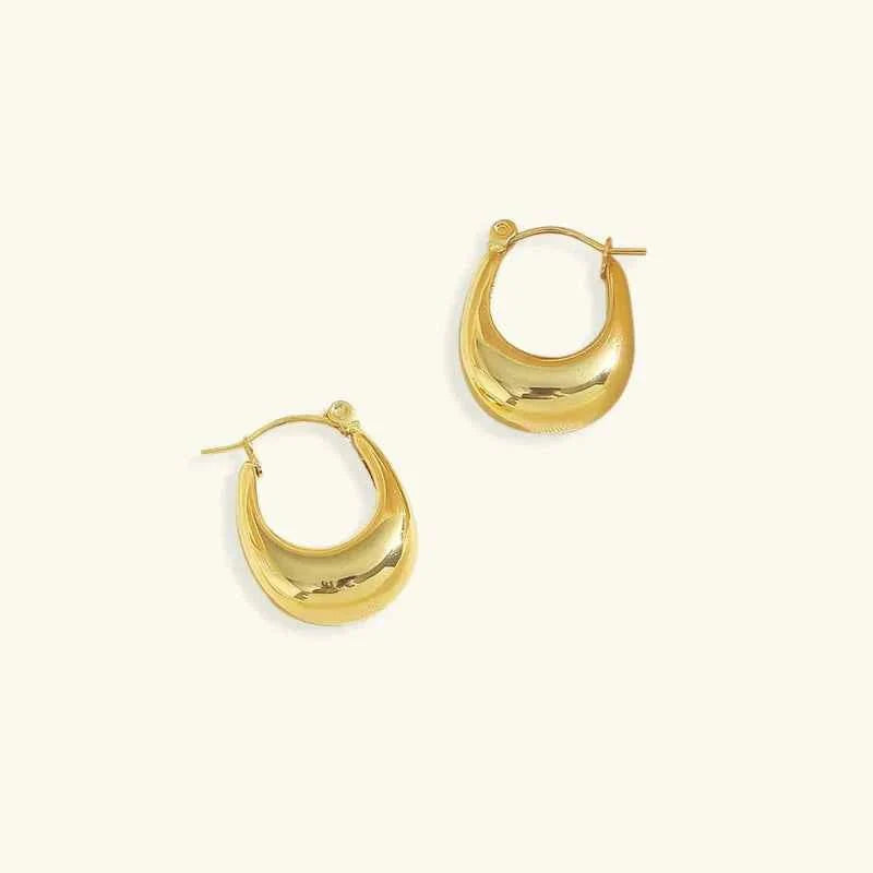 Elegante Gold Ohrringe Tropfenform - IdealeKleiden