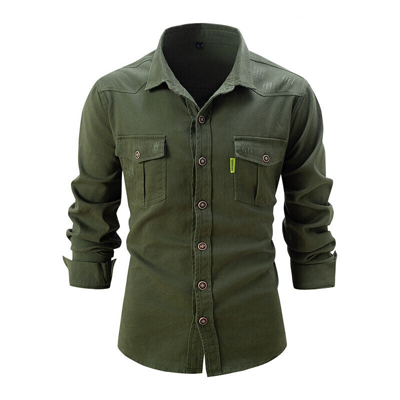 Casual Denim Shirt With Pockets