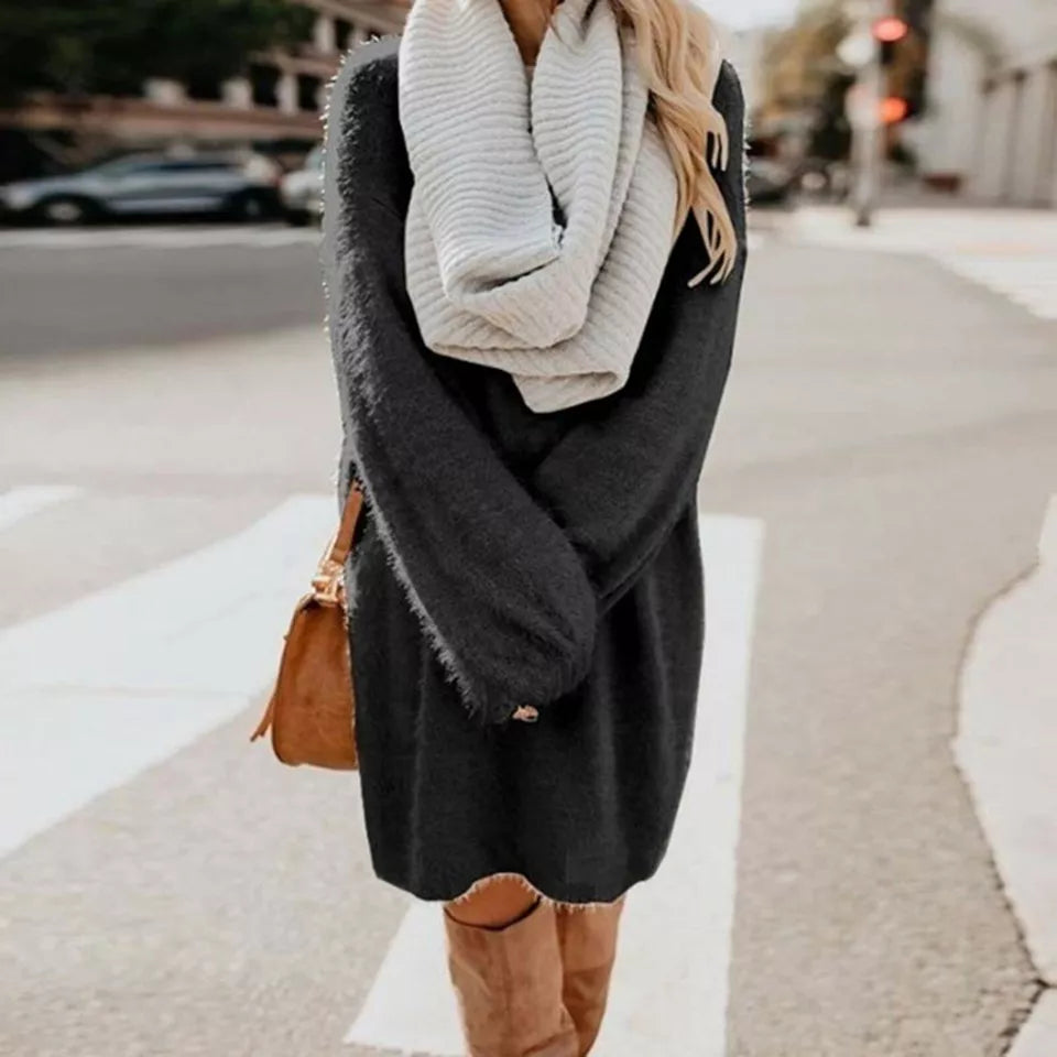 Women's Warm Elegant Knitted Winter Dress