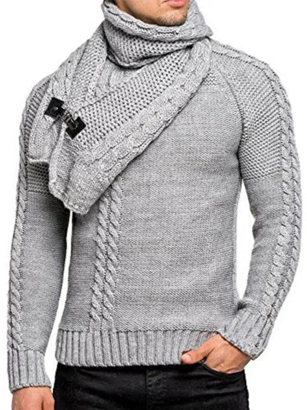 Modern Men's Sweater Knit Twist Design
