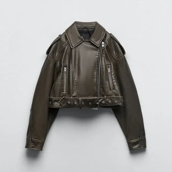 Women's Short Jacket Belt Cut