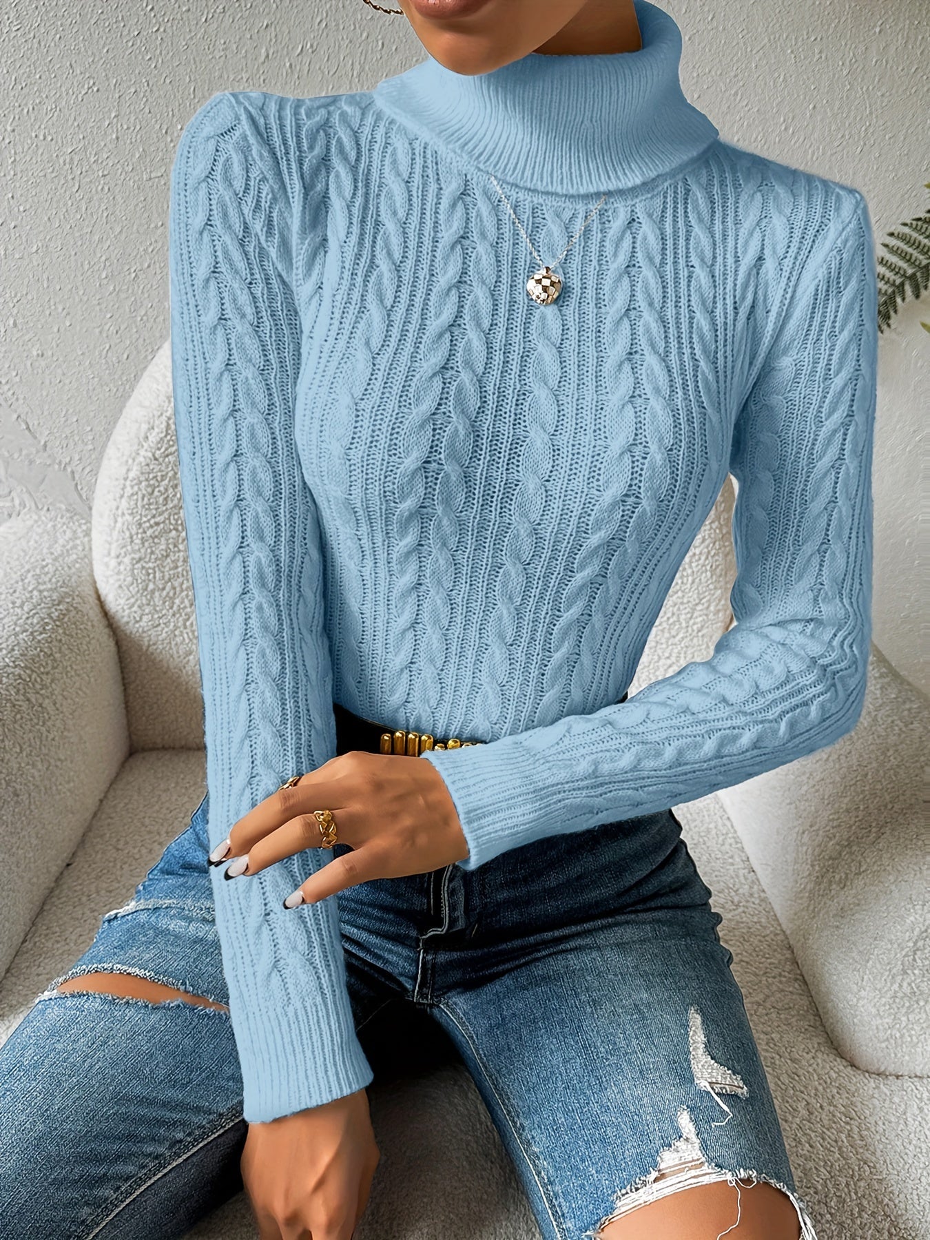 Soft Turtleneck Sweater for Women - High Quality