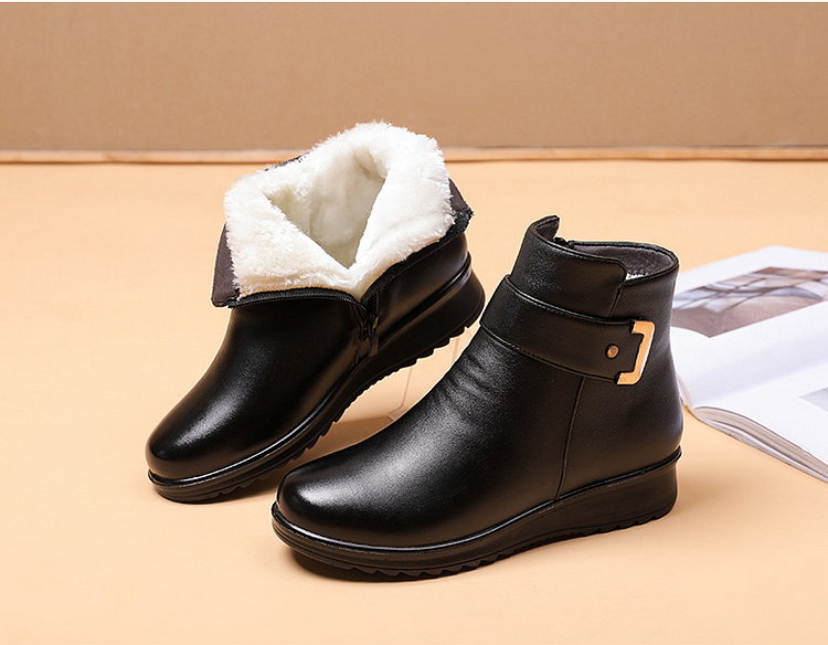 Warm Winter Boots Non-slip PU Leather
