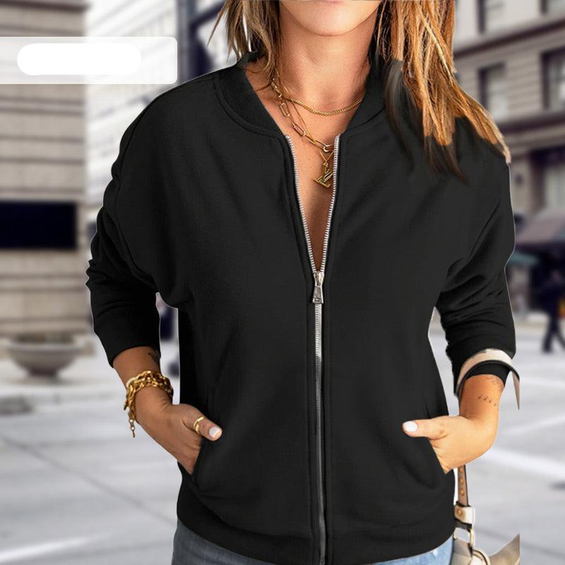 Women's Bomber Jacket Zip Modern Style