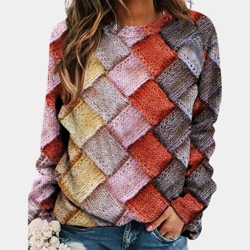 Colorful Women's Sweater Modern Style