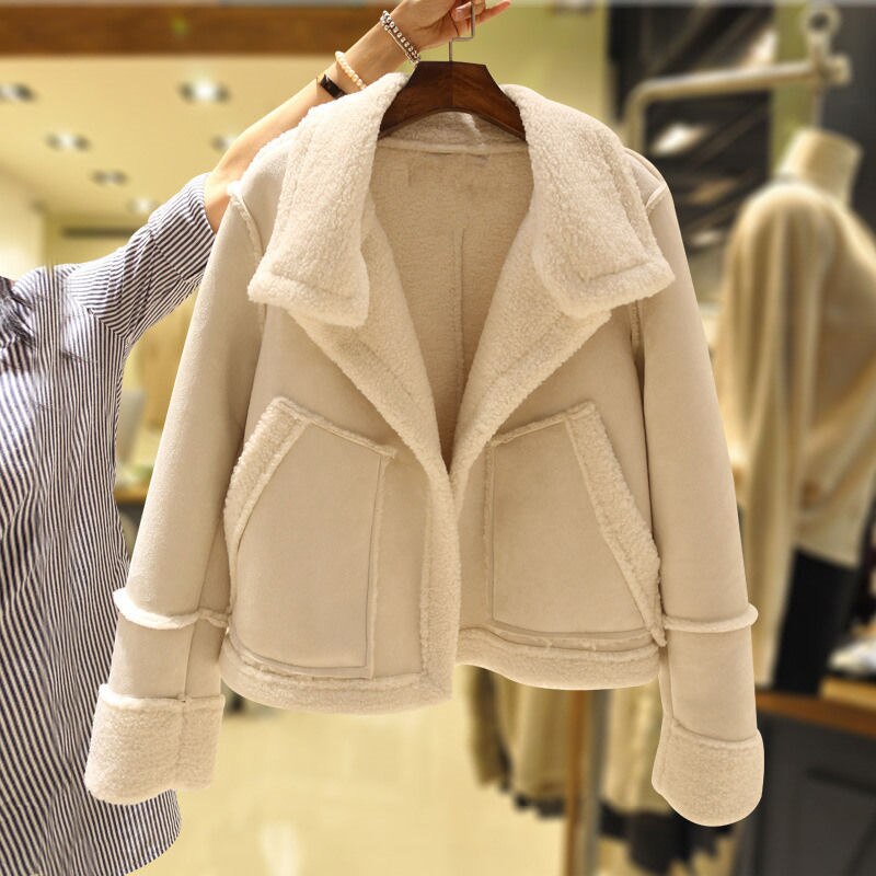 Stylish Women's Suede Leather Jacket