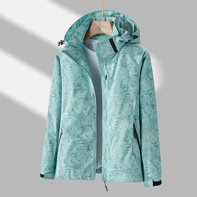 Women's Waterproof Hooded Jacket Lightweight & Stylish