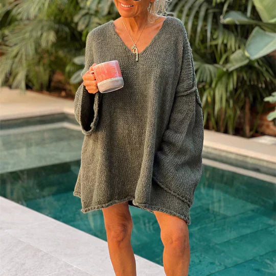 Stylish Women's V-Neck Sweater Modern
