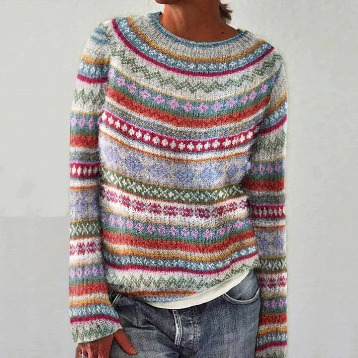 Stylish Pullover Mit Auffälligem Druck - IdealeKleiden