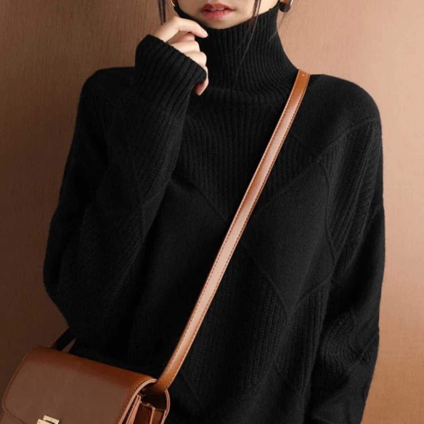 Women's Turtleneck Cotton Comfortable Warm