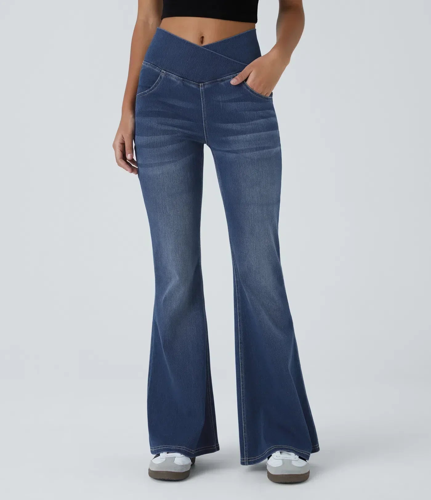 Women's High-Waisted Flare Jeans