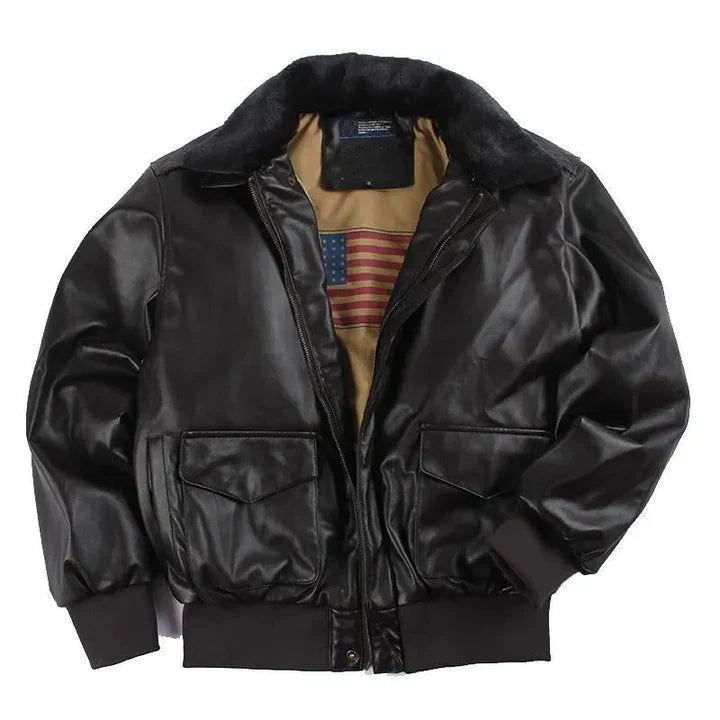 Leather Jacket Vintage Motorcycle Winter