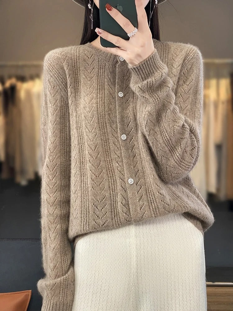 Soft Wool Cardigan 100% Natural Wool