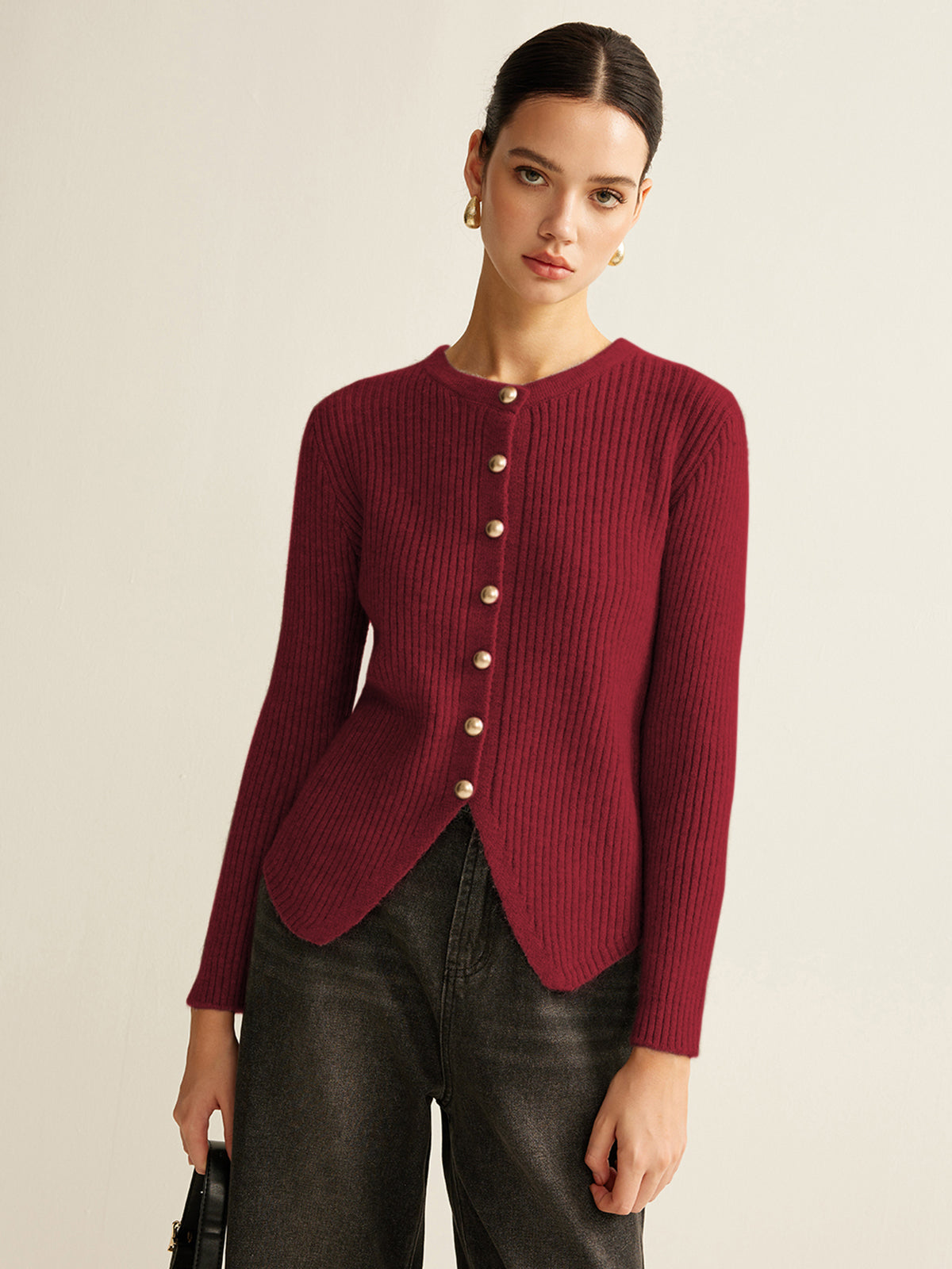 Women's Sweater Button-Up Modern