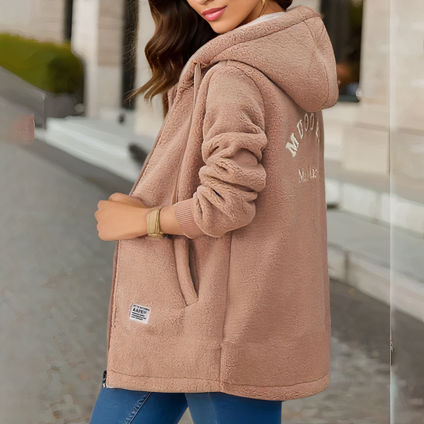 Women's Warm Hooded Fleece Jacket