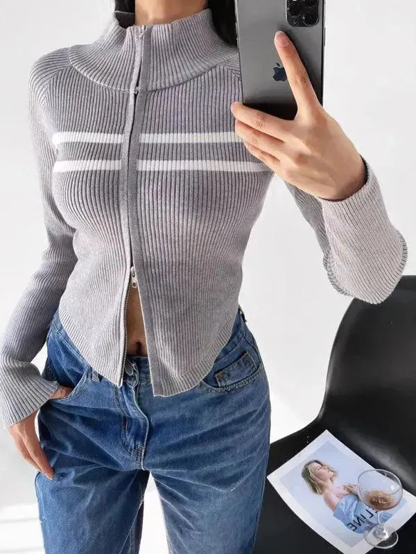 Striped Cardigan Sweater for Women