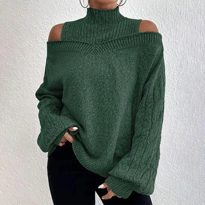 Elegant Long-Sleeve Top with Open Shoulder