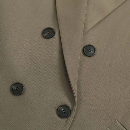 Stylischer Doppelreihen Blazer Übergröße - IdealeKleiden