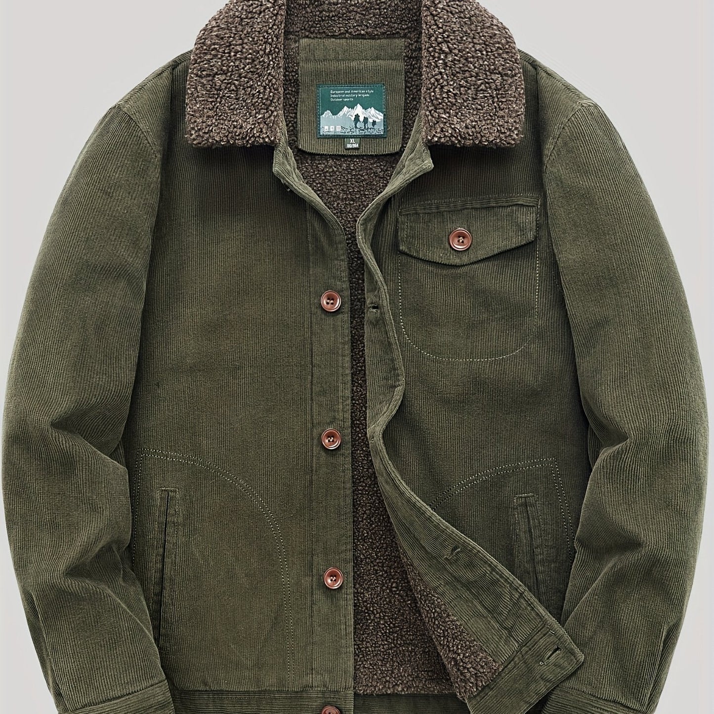 Men's Fleece Vest Buttons Warm Elegant