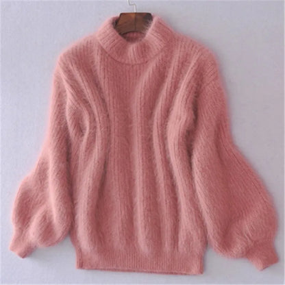 Soft Women's Sweaters with Collar and Long Sleeves