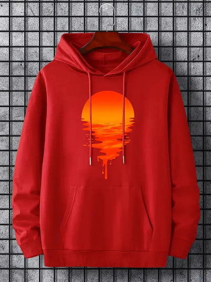 Men's Hoodie Sunset Motif