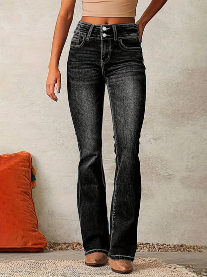 Women's High-Waist Wide-Leg Jeans