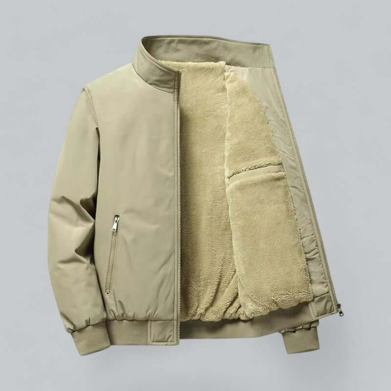 Men's Water-Repellent Winter Jacket with Fleece Insulation