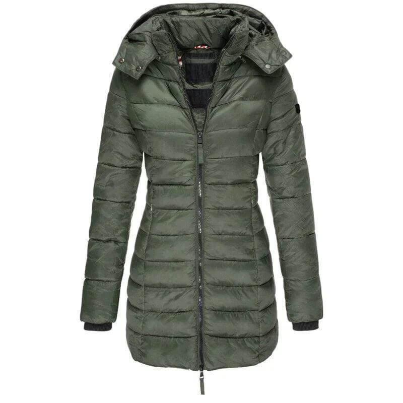 Women's Winter Parka Long Hooded Puffer Jacket