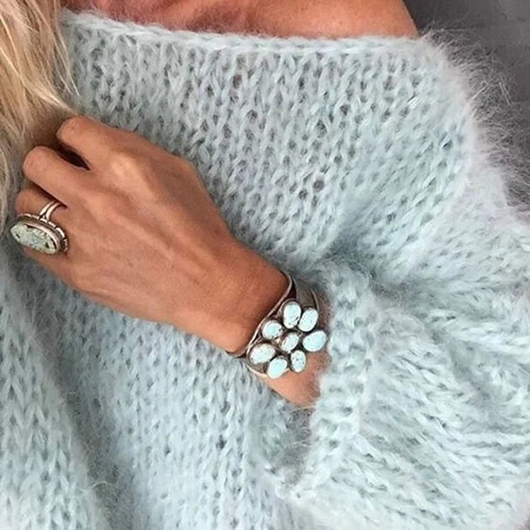 Elegant Mohair Sweater Luxury Quality