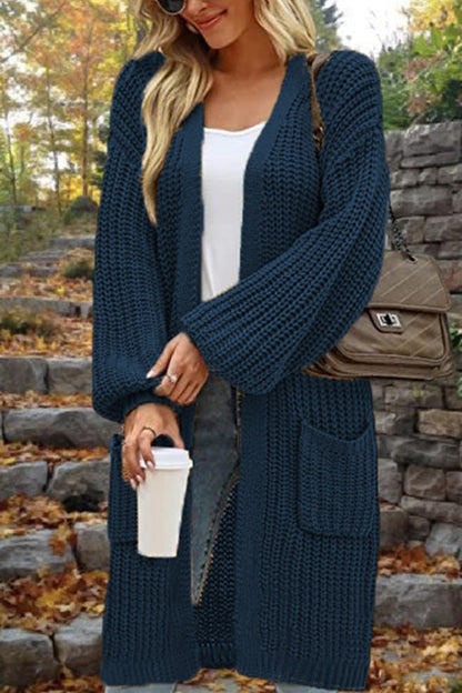 Oversized Cardigan Sweater Jacket with Pockets