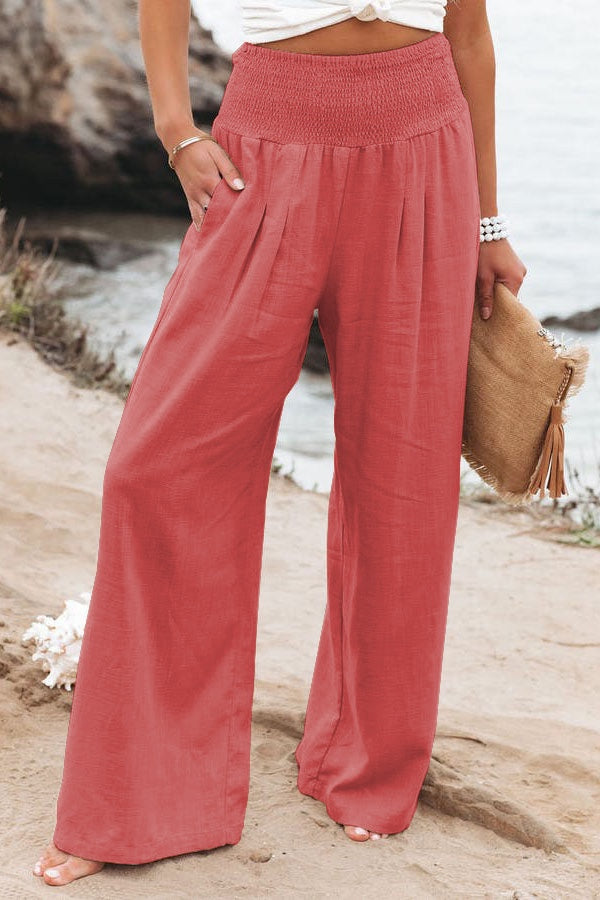 Women's High-Waist Wide Leg Trousers Elegant