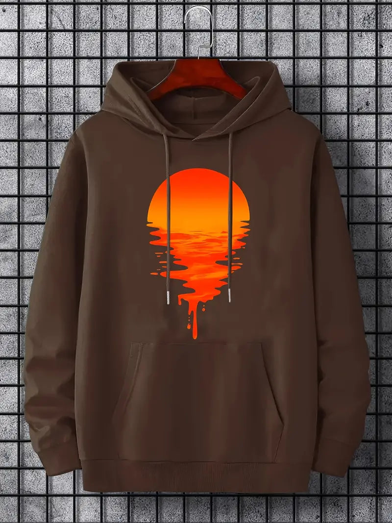 Men's Hoodie Sunset Motif