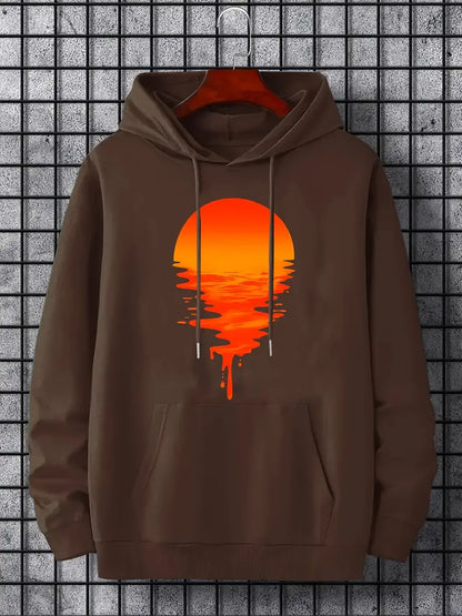 Men's Hoodie Sunset Motif