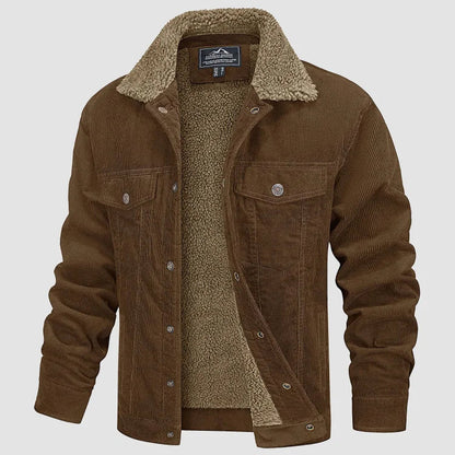 Herren Cordjacke Warm Isoliert Stilvoll - IdealeKleiden