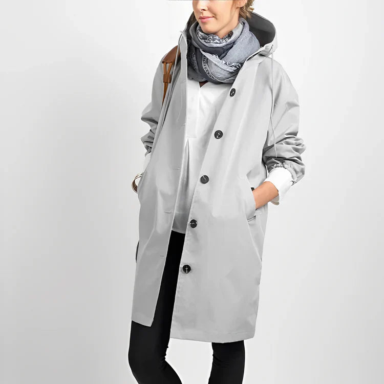 Waterproof outdoor jacket with hood