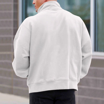 Schicke Pullover Herren Stehkragen Halbzipper - IdealeKleiden