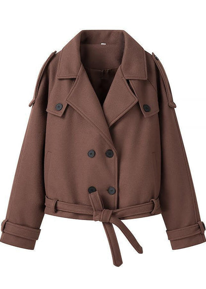 Classic Women's Dress | Short Belt Trench Coat Style