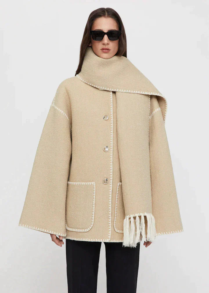 Elegant ladies' jacket with scarf