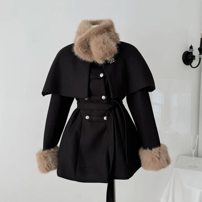 Women's Long Winter Dress With Detachable Collar