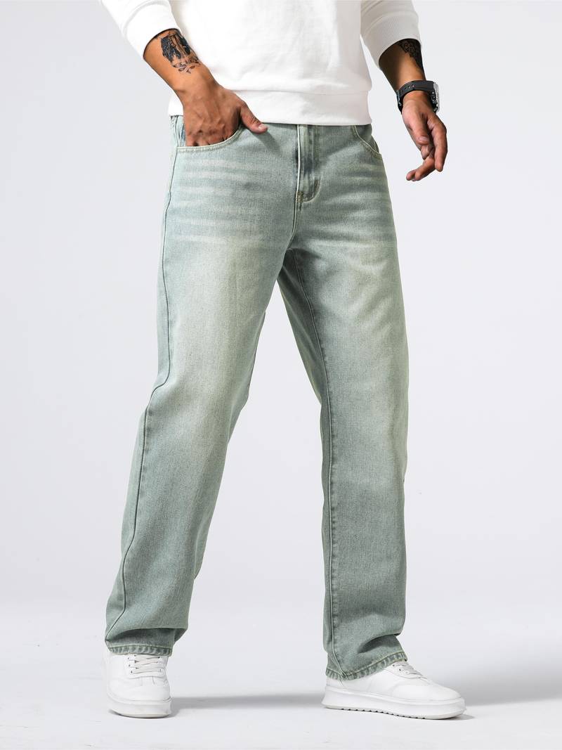 Men's Straight Leg Casual Jeans