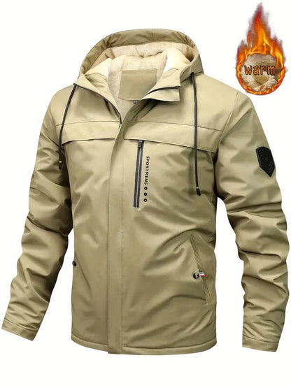 Men's Winter Jacket Fur-lined Warm Insulated with Pockets