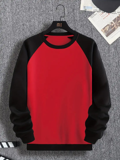 Men's Casual Crew Neck Sweater Trendy Casual