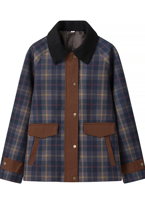 Plaid Oversized Jacket Plus Size
